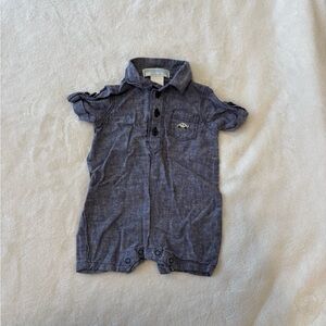 Janie and Jack shorts romper 3-6 months baby boy chambray summer